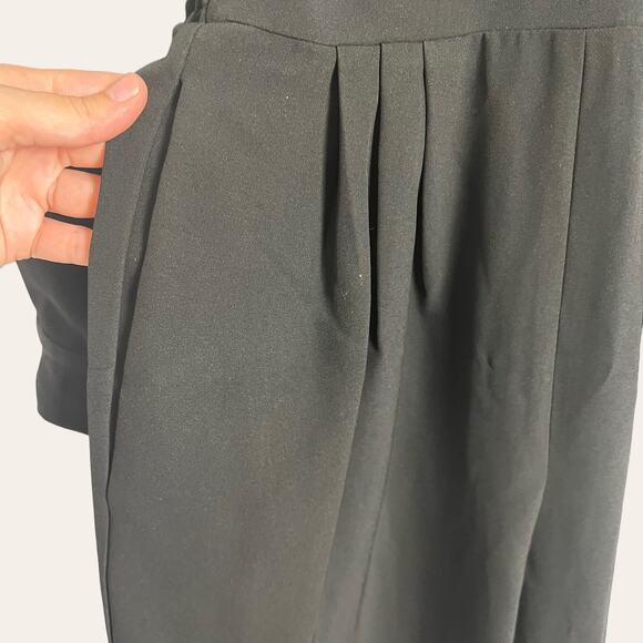 LINI NEW Black Stella Sequin Faux Wrap Surplice Jumpsuit Size XS - Picture 5 of 12